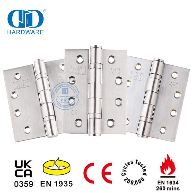 BS EN1935 Fire Proof 4 Inch CE Internal Door Hinges