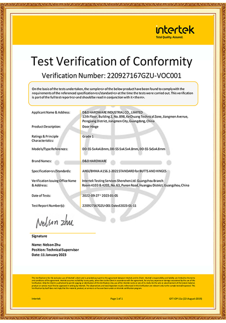 5 inch ANSI Grade 1 Door Hinge